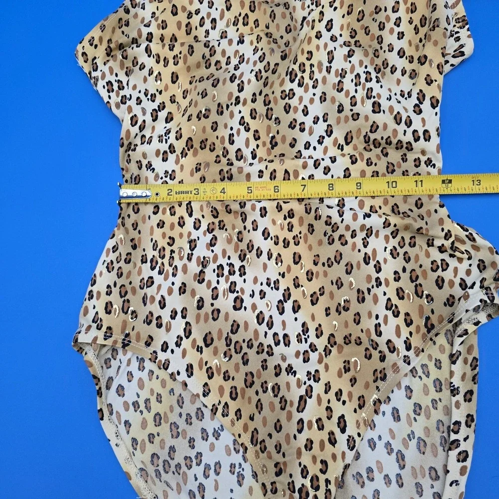 Vintage NWT 1990s‎ Oscar de la Renta Cheetah Print Swimsuit Women's 14